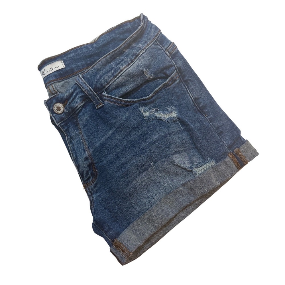 KanCan Distressed Jean Shorts W29 Y2K Cuffed‎ Festival Summer